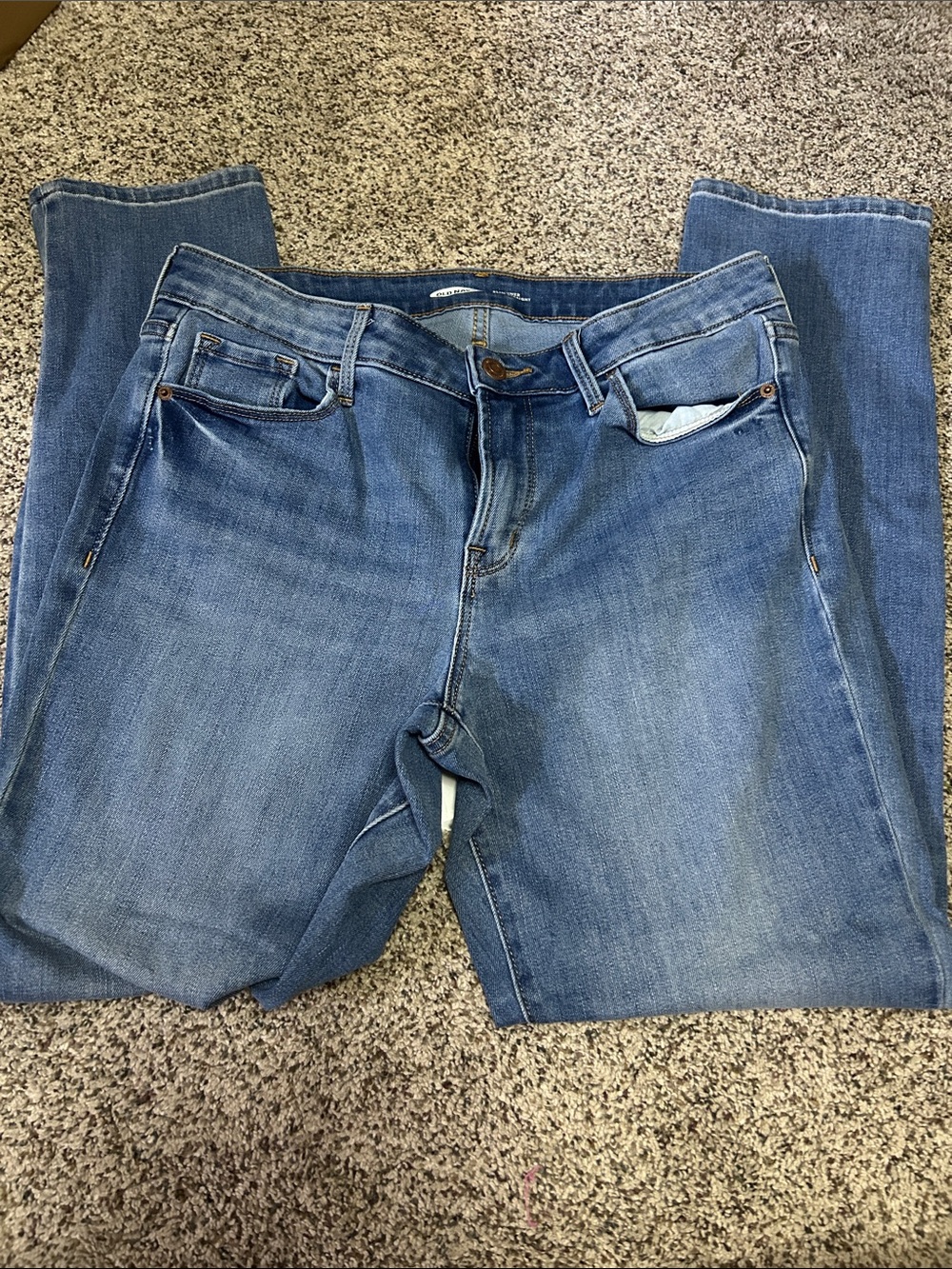 Old Navy Women's Medium Blue Straight Leg Jeans